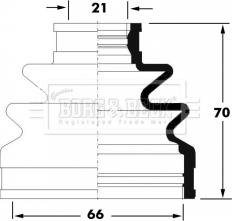 Borg & Beck BCB6040 - Пыльник, приводной вал www.autospares.lv