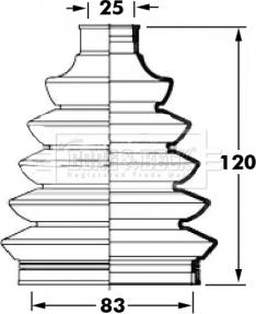 Borg & Beck BCB6048 - Bellow, drive shaft www.autospares.lv