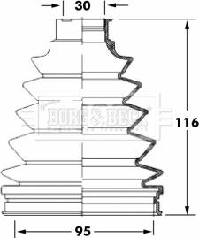 Borg & Beck BCB6051 - Putekļusargs, Piedziņas vārpsta www.autospares.lv