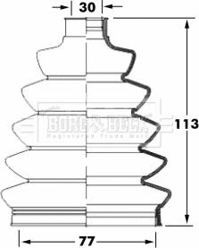 Borg & Beck BCB6069 - Putekļusargs, Piedziņas vārpsta www.autospares.lv