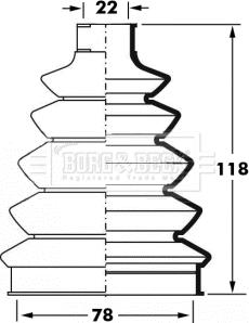 Borg & Beck BCB6060 - Putekļusargs, Piedziņas vārpsta www.autospares.lv