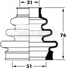 Borg & Beck BCB6063 - Putekļusargs, Piedziņas vārpsta www.autospares.lv