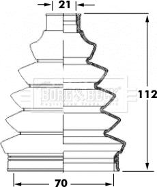 Borg & Beck BCB6067 - Putekļusargs, Piedziņas vārpsta www.autospares.lv