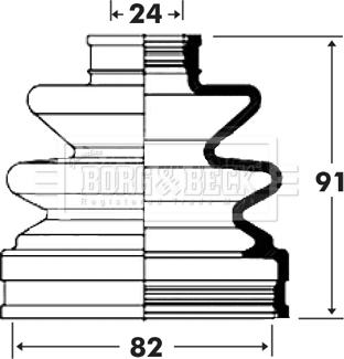 Borg & Beck BCB6002 - Putekļusargs, Piedziņas vārpsta www.autospares.lv