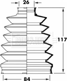 Borg & Beck BCB6012 - Putekļusargs, Piedziņas vārpsta www.autospares.lv