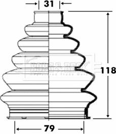 Borg & Beck BCB6082 - Пыльник, приводной вал www.autospares.lv