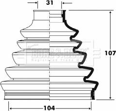 Borg & Beck BCB6087 - Putekļusargs, Piedziņas vārpsta www.autospares.lv