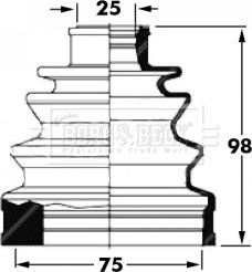 Borg & Beck BCB6031 - Пыльник, приводной вал www.autospares.lv