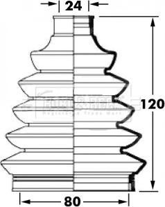 Borg & Beck BCB6029 - Putekļusargs, Piedziņas vārpsta www.autospares.lv