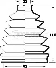 Borg & Beck BCB6025 - Putekļusargs, Piedziņas vārpsta www.autospares.lv