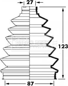 Borg & Beck BCB6022 - Putekļusargs, Piedziņas vārpsta www.autospares.lv