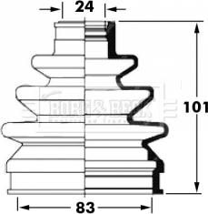 Borg & Beck BCB6027 - Пыльник, приводной вал www.autospares.lv