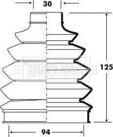 Borg & Beck BCB6079 - Putekļusargs, Piedziņas vārpsta www.autospares.lv