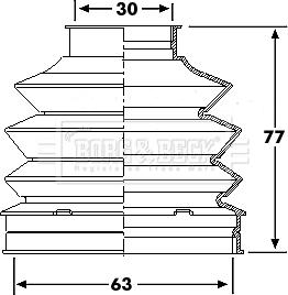 Borg & Beck BCB6195 - Bellow, drive shaft www.autospares.lv