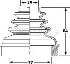 Borg & Beck BCB6192 - Putekļusargs, Piedziņas vārpsta www.autospares.lv