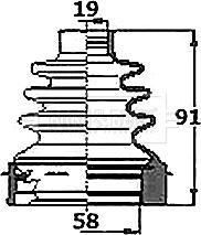 Borg & Beck BCB6144 - Putekļusargs, Piedziņas vārpsta www.autospares.lv