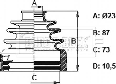 Borg & Beck BCB6164 - Пыльник, приводной вал www.autospares.lv