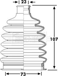 Borg & Beck BCB6109 - Putekļusargs, Piedziņas vārpsta www.autospares.lv