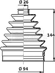 Borg & Beck BCB6101R - Пыльник, приводной вал www.autospares.lv