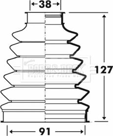 Borg & Beck BCB6102 - Putekļusargs, Piedziņas vārpsta www.autospares.lv