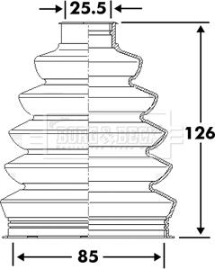 Borg & Beck BCB6114 - Putekļusargs, Piedziņas vārpsta www.autospares.lv