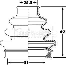 Borg & Beck BCB6189 - Putekļusargs, Piedziņas vārpsta www.autospares.lv