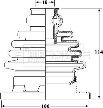 Borg & Beck BCB6184 - Bellow, drive shaft www.autospares.lv