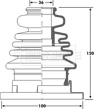 Borg & Beck BCB6186 - Пыльник, приводной вал www.autospares.lv