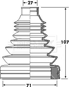 Borg & Beck BCB6172 - Пыльник, приводной вал www.autospares.lv