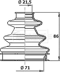 Borg & Beck BCB6346 - Пыльник, приводной вал www.autospares.lv