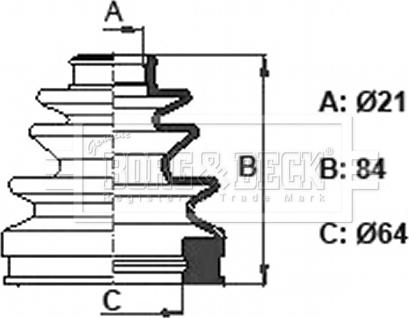 Borg & Beck BCB6360 - Пыльник, приводной вал www.autospares.lv