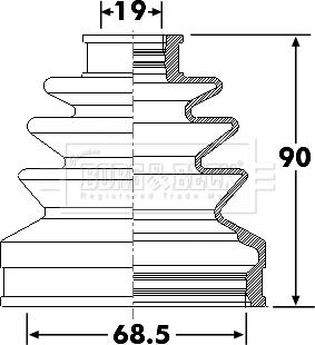 Borg & Beck BCB6300 - Пыльник, приводной вал www.autospares.lv