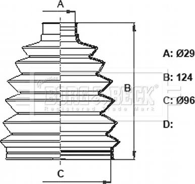 Borg & Beck BCB6384 - Bellow, drive shaft www.autospares.lv