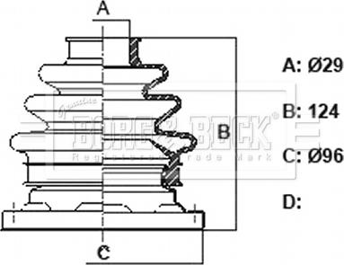 Borg & Beck BCB6385 - Putekļusargs, Piedziņas vārpsta www.autospares.lv