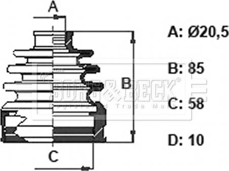 Borg & Beck BCB6371 - Putekļusargs, Piedziņas vārpsta www.autospares.lv