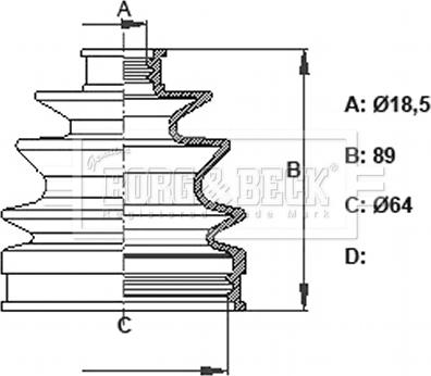 Borg & Beck BCB6378 - Пыльник, приводной вал www.autospares.lv