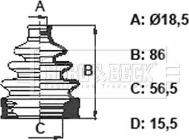 Borg & Beck BCB6372 - Putekļusargs, Piedziņas vārpsta www.autospares.lv