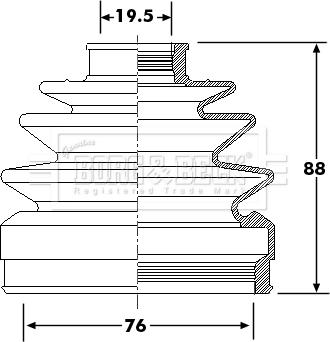 Borg & Beck BCB6294 - Putekļusargs, Piedziņas vārpsta www.autospares.lv