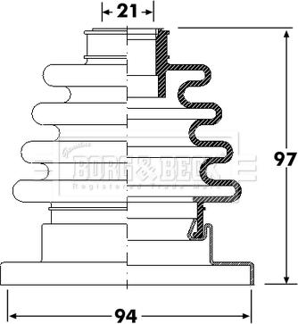 Borg & Beck BCB6295 - Пыльник, приводной вал www.autospares.lv