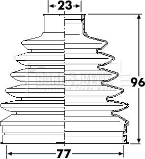 Borg & Beck BCB6247 - Putekļusargs, Piedziņas vārpsta www.autospares.lv