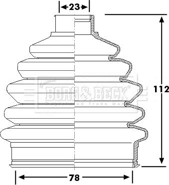 Borg & Beck BCB6251 - Putekļusargs, Piedziņas vārpsta www.autospares.lv