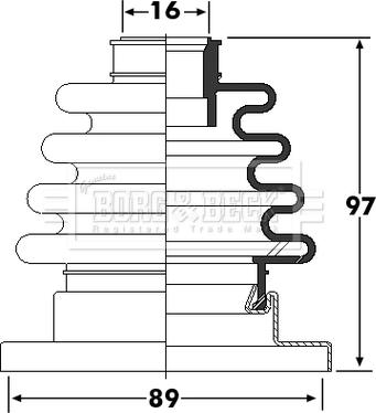 Borg & Beck BCB6252 - Bellow, drive shaft www.autospares.lv