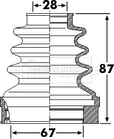 Borg & Beck BCB6261 - Пыльник, приводной вал www.autospares.lv