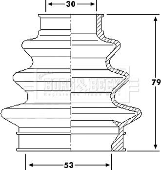 Borg & Beck BCB6208 - Putekļusargs, Piedziņas vārpsta www.autospares.lv