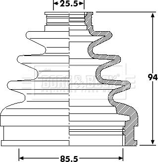 Borg & Beck BCB6219 - Putekļusargs, Piedziņas vārpsta www.autospares.lv