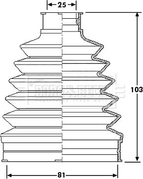 Borg & Beck BCB6210 - Putekļusargs, Piedziņas vārpsta www.autospares.lv