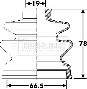 Borg & Beck BCB6289 - Putekļusargs, Piedziņas vārpsta www.autospares.lv