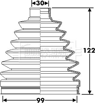 Borg & Beck BCB6283 - Putekļusargs, Piedziņas vārpsta www.autospares.lv