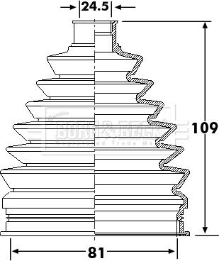 Borg & Beck BCB6234 - Bellow, drive shaft www.autospares.lv