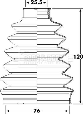 Borg & Beck BCB6233 - Putekļusargs, Piedziņas vārpsta www.autospares.lv